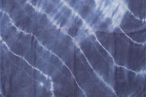 Shibori Blue Pure Linen Saree Handwoven PL 2059