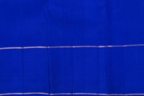 Yellow And Blue Kanchipuram Silk Saree With Small Border Handwoven Pure Silk For Festive Wear PV NYC 1009