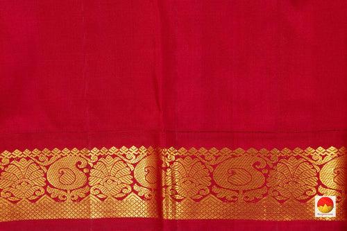 Yellow Kanchipuram Silk Saree With Ganga Jamuna Border Handwoven Pure Silk For Festive Wear PV NYC 1063