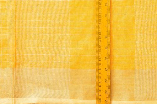 Yellow Pure Linen Saree Handwoven PL 2044