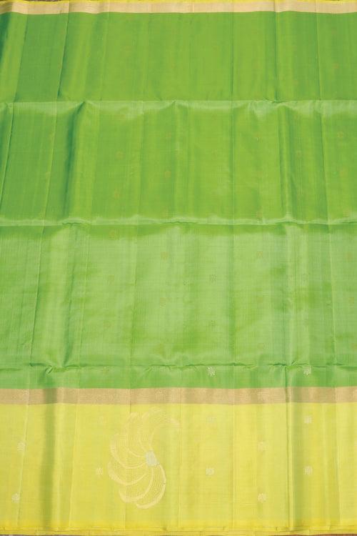 Lime Green Softsilk Saree