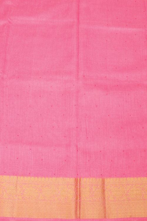 Candy Pink Semi Silk Cotton Saree