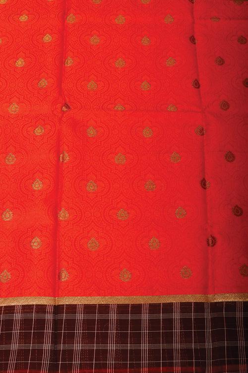 Red Semi Silk Cotton Saree