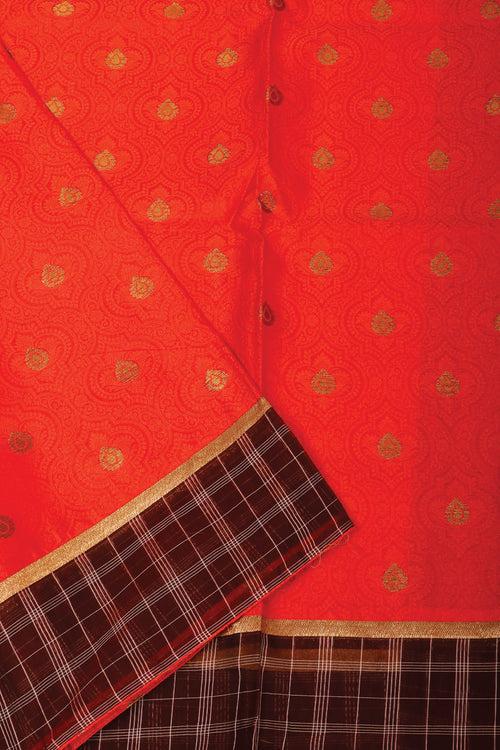 Red Semi Silk Cotton Saree