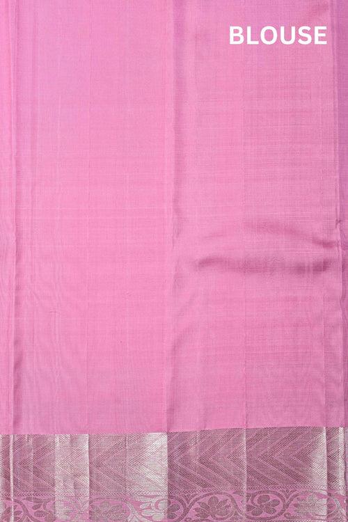 Baby Pink Kanchipuram Silk Saree