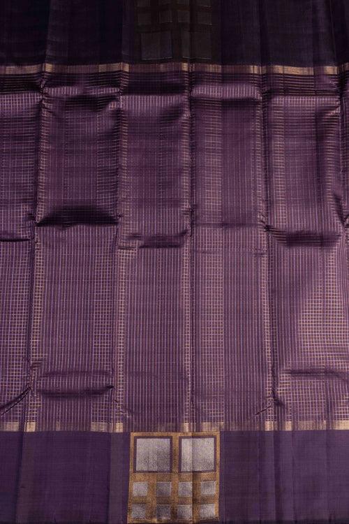 Metallic Purple Kanchipuram Silk Saree