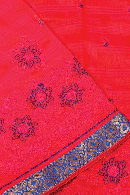 Pink Semi Tussar Saree