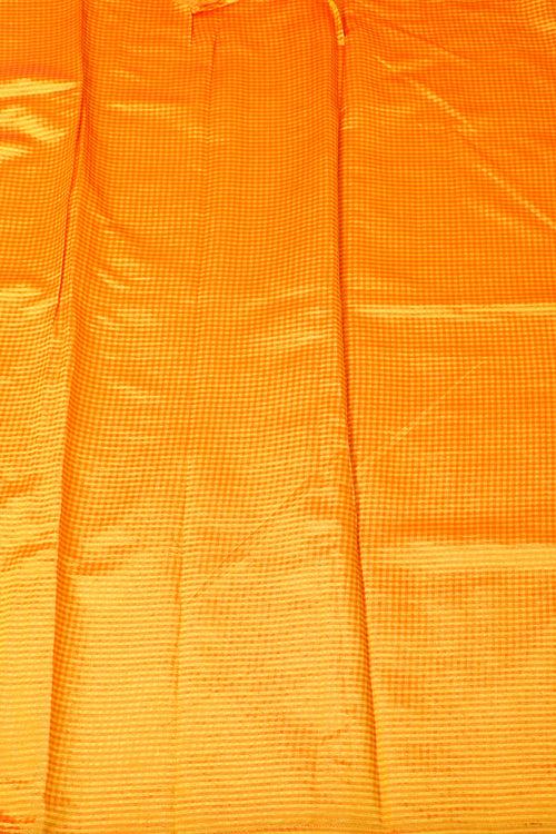 Mango Orange Semi Tussar Saree