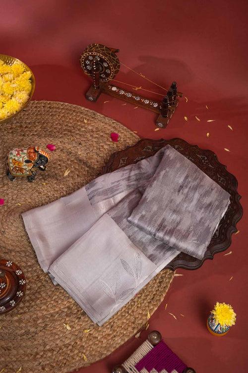 Grey Kanchipuram Silk Saree