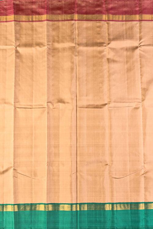 Cream Kanchipuram Silk Saree