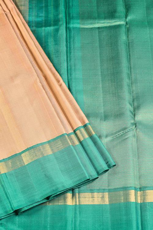 Cream Kanchipuram Silk Saree