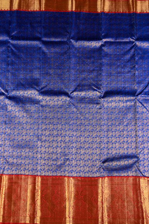 Royal Blue Bridal Kanchipuram Silk Saree