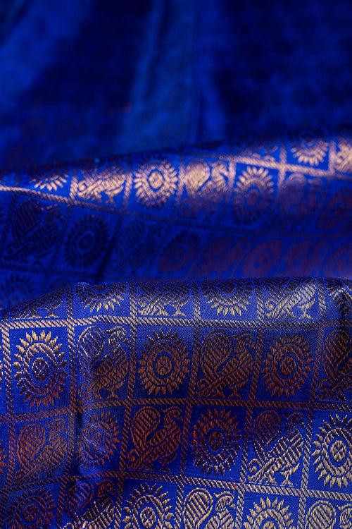 Royal Blue Bridal Kanchipuram Silk Saree