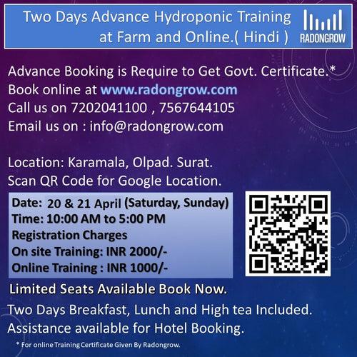 Two Days On-Site (Offline) & Online Hydroponic Training ( IN HINDI).