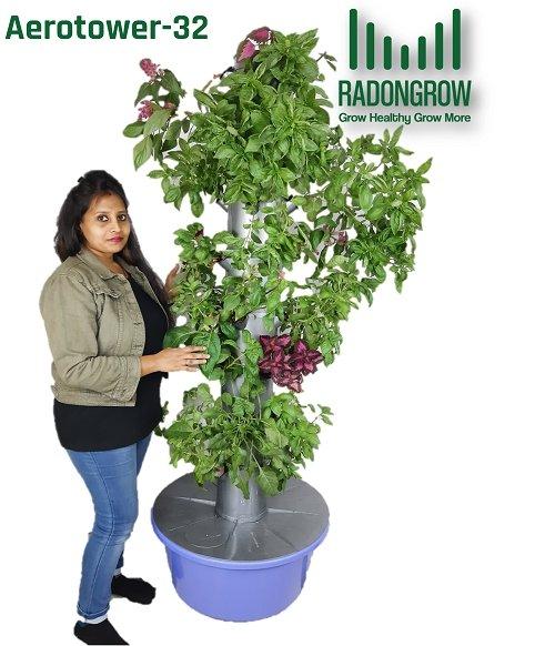 AEROTOWER-32 : Vertical Aeroponic Grow system for 32 Plants.