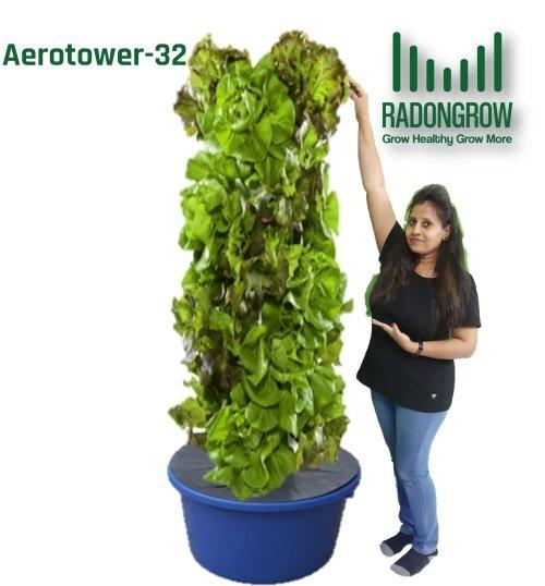 AEROTOWER-32 : Vertical Aeroponic Grow system for 32 Plants.