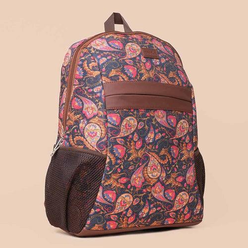 Paisley Print & Kovil Blue - Classic Backpack & Lunch Bag Combo