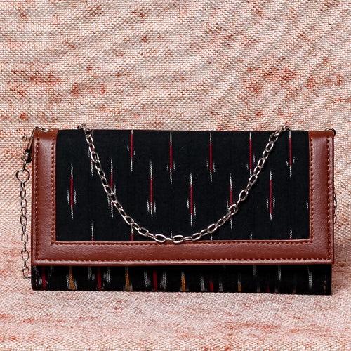 Ikat GreRed Two Fold Wallet with Detachable Sling