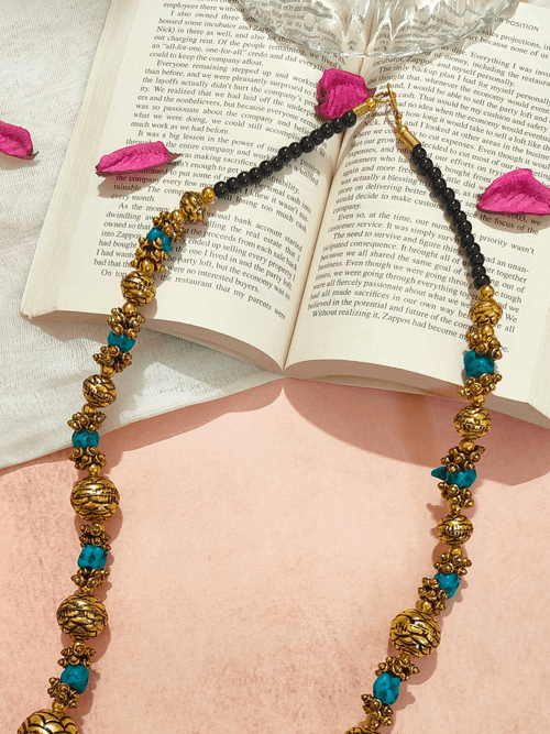 The Replenished Aparajita Necklace with Blue Beads