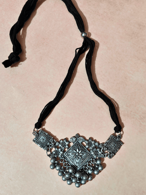 The Oxidised Beach Rose Choker Set