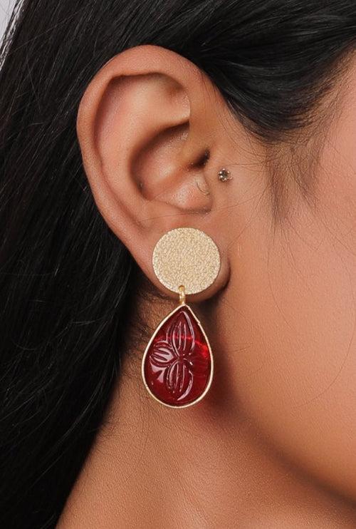 The Carnelian Pendant Earrings