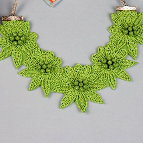 The Locust Necklace Set in Green