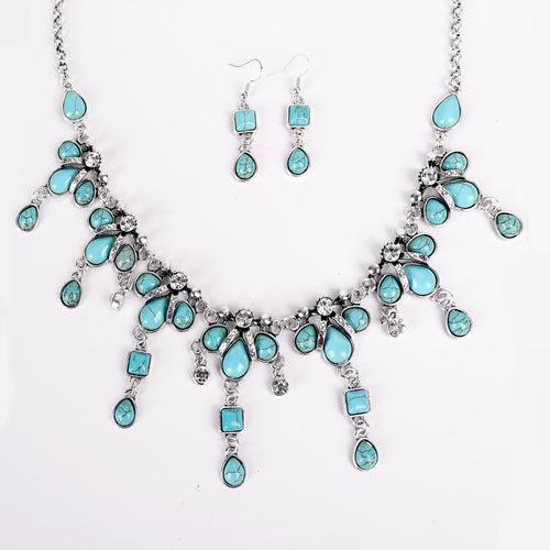 Queen of Greece Necklace Set in Turquoise