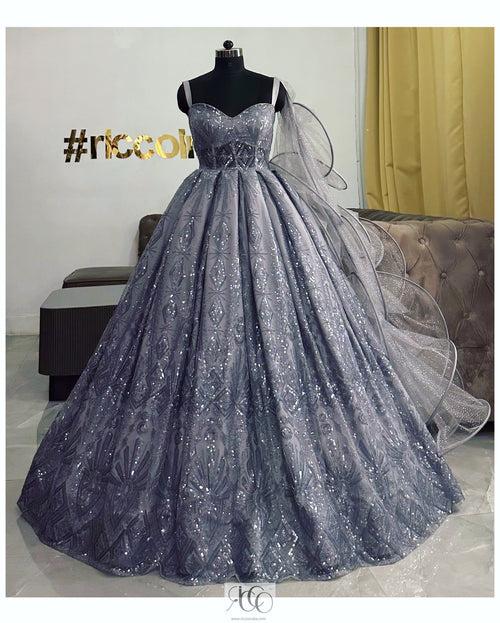 GREY BALL GOWN