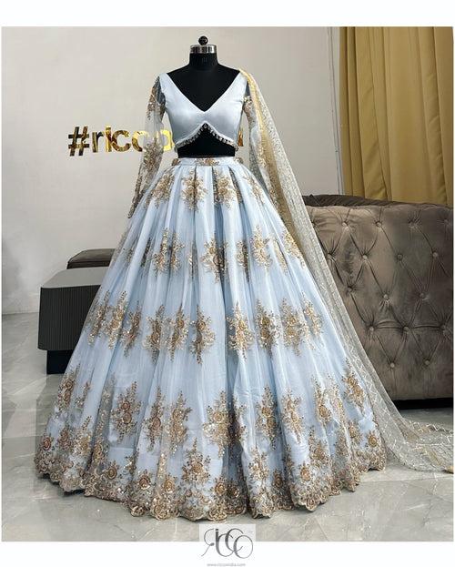 BLUE PASTEL LEHENGA