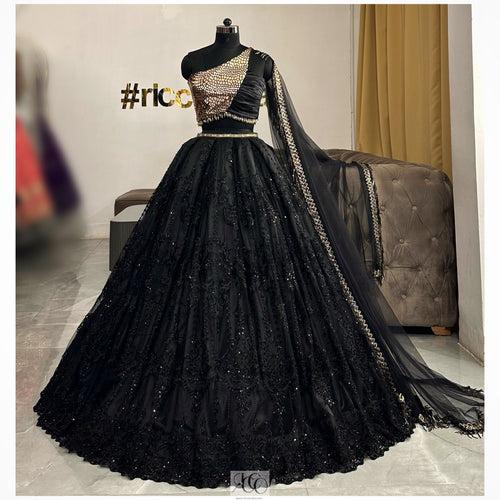 BLACK & GOLD LEHENGA