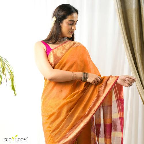 Alaari Ecoloom Cotton Silk Handloom Saree