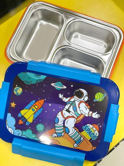 Unicorn/Dinosaur/Astronaut Transparent 3-Compartment 710 ml Lunch Box