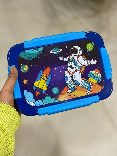 Unicorn/Dinosaur/Astronaut Transparent 3-Compartment 710 ml Lunch Box
