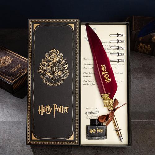 Harry Potter Vintage Feather Dip Pen Writing Set with ink