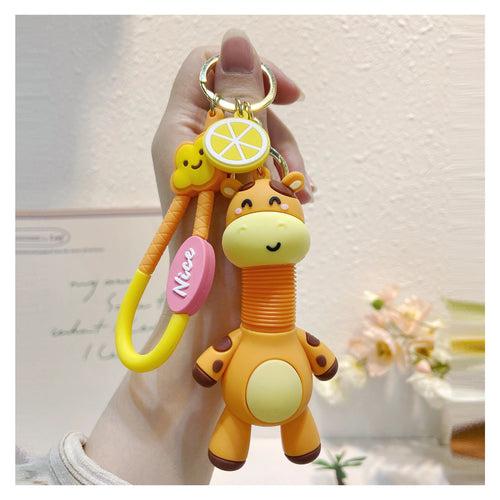 Keychain - Giraffe With Pop It Neck