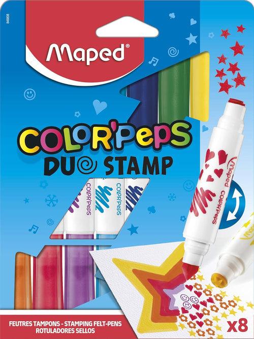 Maped Color'Peps Duo Stamp Felt Pens Set - Pack of 8