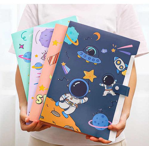 Space Plastic Folder with multiple pockets
