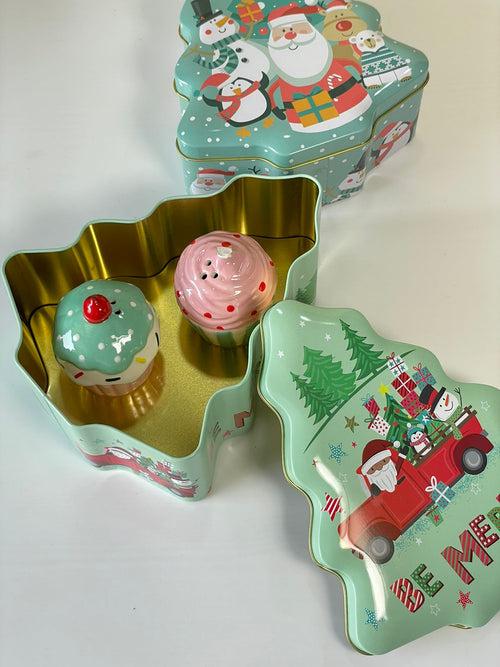 Christmas Tree Tin Box