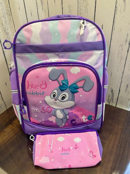Rabbit School Backpack With Pencil Case