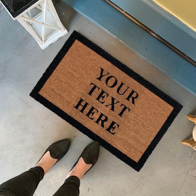 Personalized Coir Doormat - Custom Text Print