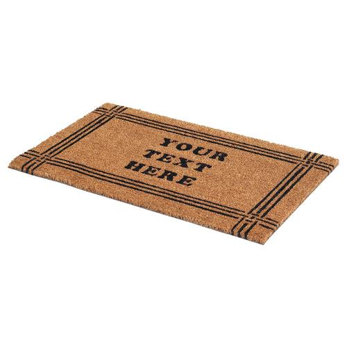 Personalized Coir Doormat with Classic Double-Line Border Design