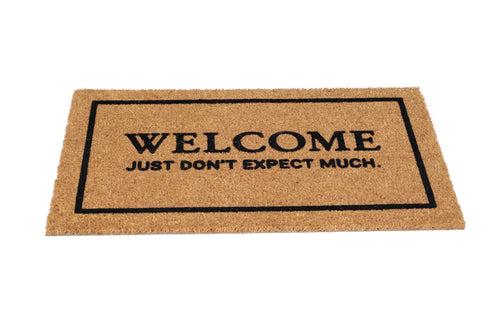 OnlyMat Just Don't Expect Much Funny Slogan Natural Coir Door Mat