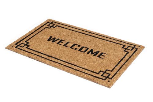 OnlyMat Welcome with Border Printed Entrance Coir Doormat