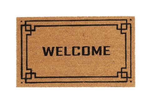 OnlyMat Welcome with Border Printed Entrance Coir Doormat