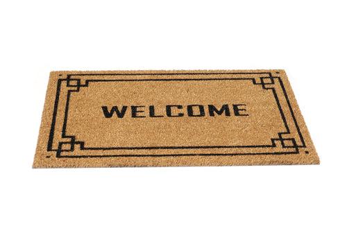 OnlyMat Welcome with Border Printed Entrance Coir Doormat