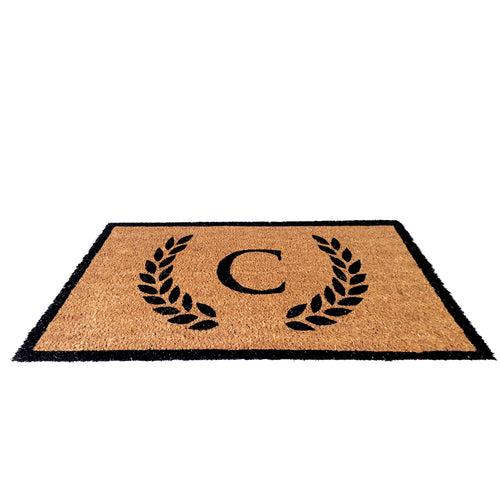 OnlyMat COMBO : Floral Personalized Doormat (Design 2) with Cotton Underlay Rug