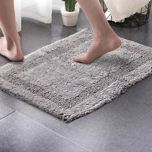 OnlyMat Cotton Quickdry Bath Mat Grey Colour (40x60cmx8mm)