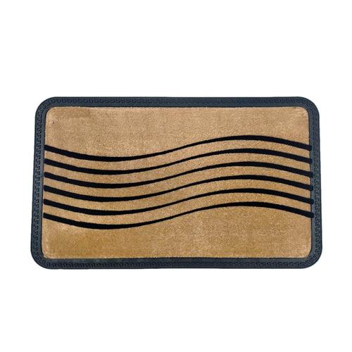 OnlyMat Wave Design Beige Colour Soft QuickDry Bath Mat