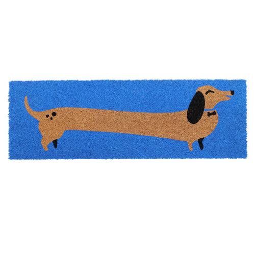 OnlyMat Dachshund Sausage Dog printed Natural Coir Doormat