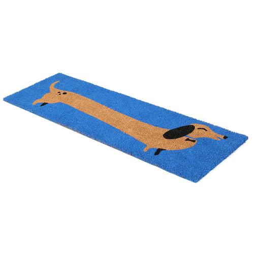 OnlyMat Dachshund Sausage Dog printed Natural Coir Doormat